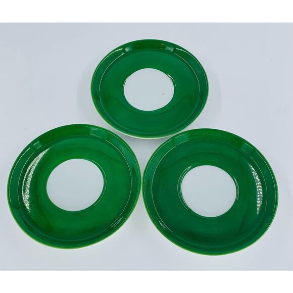Demitasse Saucers Only Rubicon Designs Lot of 3 Green White Made In Japan - Picture 10 of 10